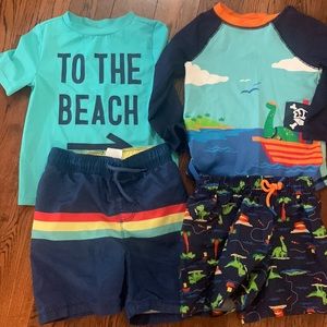 Cat and jack swim set. Sold as lot $10 for all. 2T